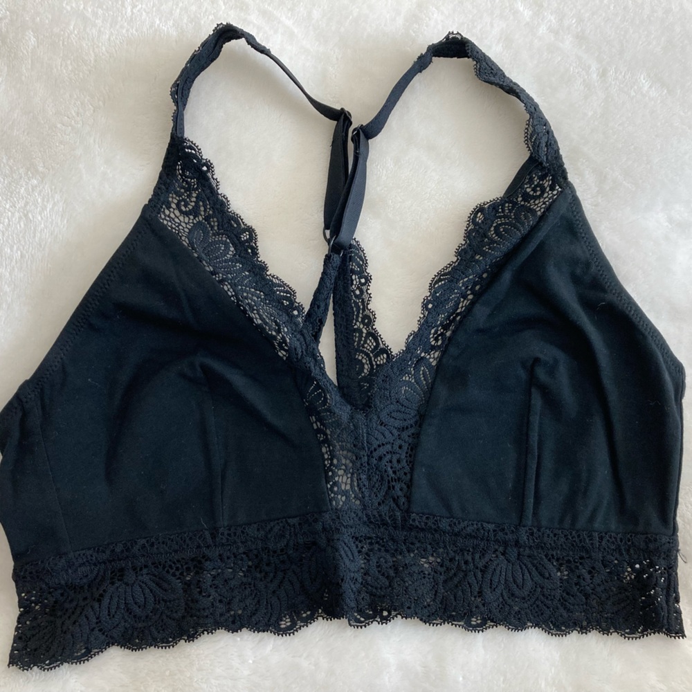 #114. 🆕 NWOT, Auden, Unlined Bralette, Size L, Black, (Women)